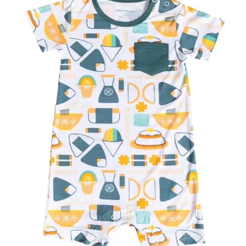 NWT Size 12-18 months Bamboo Short Romper for Foodies